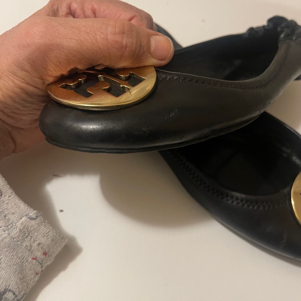 Tory Burch Shoes | Tory Burch Reva
Black Ballet Flats Logo Metal - Picture 9 of 14